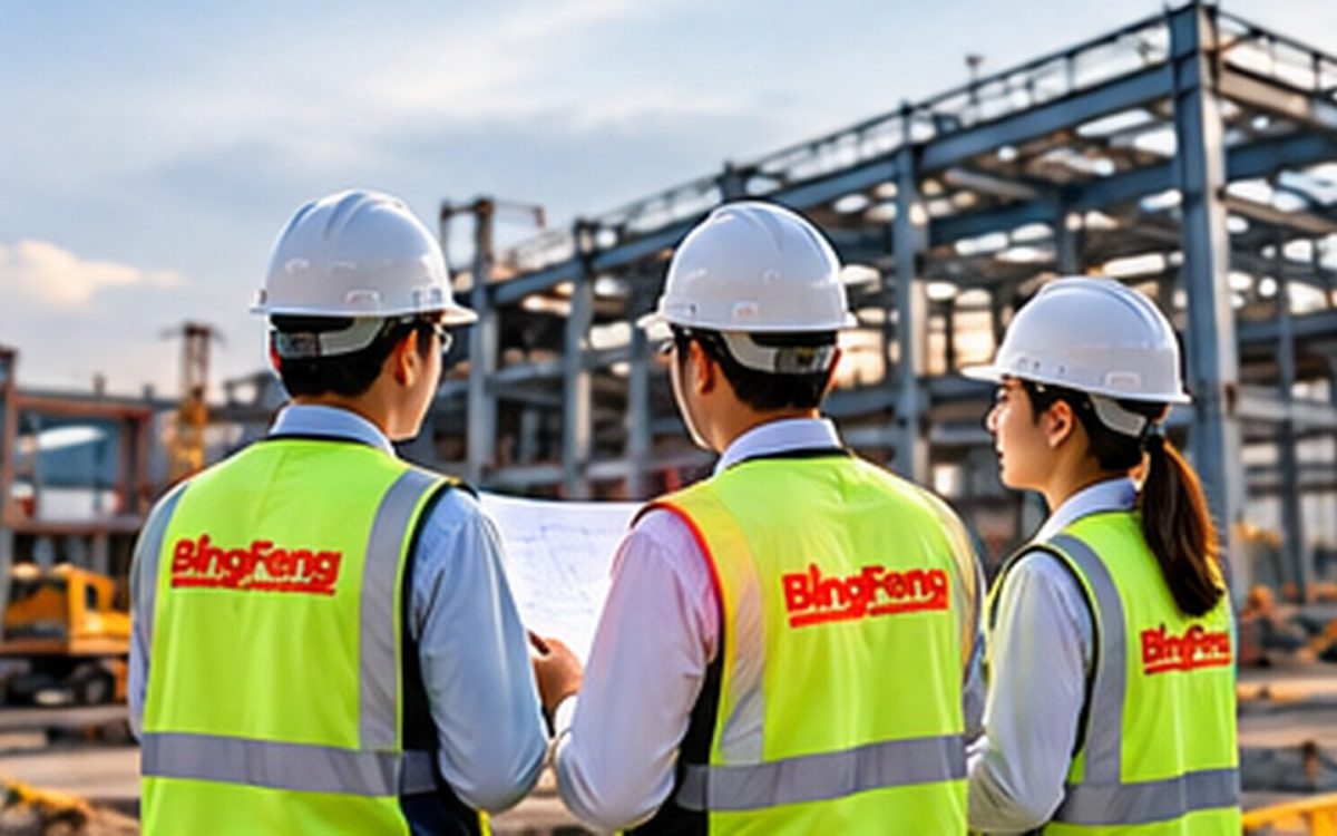 Đội ngũ kỹ sư BingFeng tại công trường